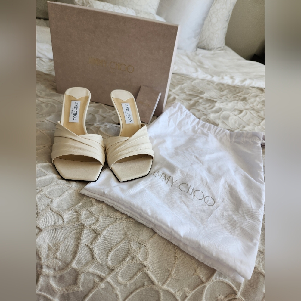 Authentic Jimmy Choo Basil 75 Mules Size 40